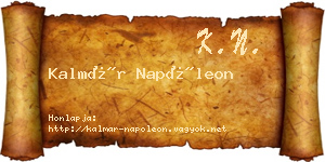 Kalmár Napóleon névjegykártya